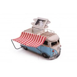 Dekoratif Metal Minibüs Çerçeveli Kalemlik Tenteli Dekoratif Metal Minibüs Çerçeveli Kalemlik Tenteli