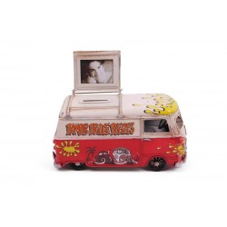 Dekoratif Metal Minibüs Çerçeveli ve Kumbaralı Hediyelik Dekoratif Metal Minibüs Çerçeveli ve Kumbaralı Hediyelik