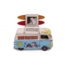 Dekoratif Metal Minibüs Kalemlik ve Çerçeveli Hediyelik