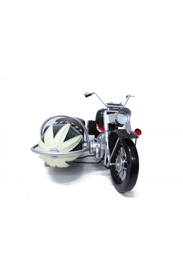 Dekoratif Metal Motosiklet Sepetli