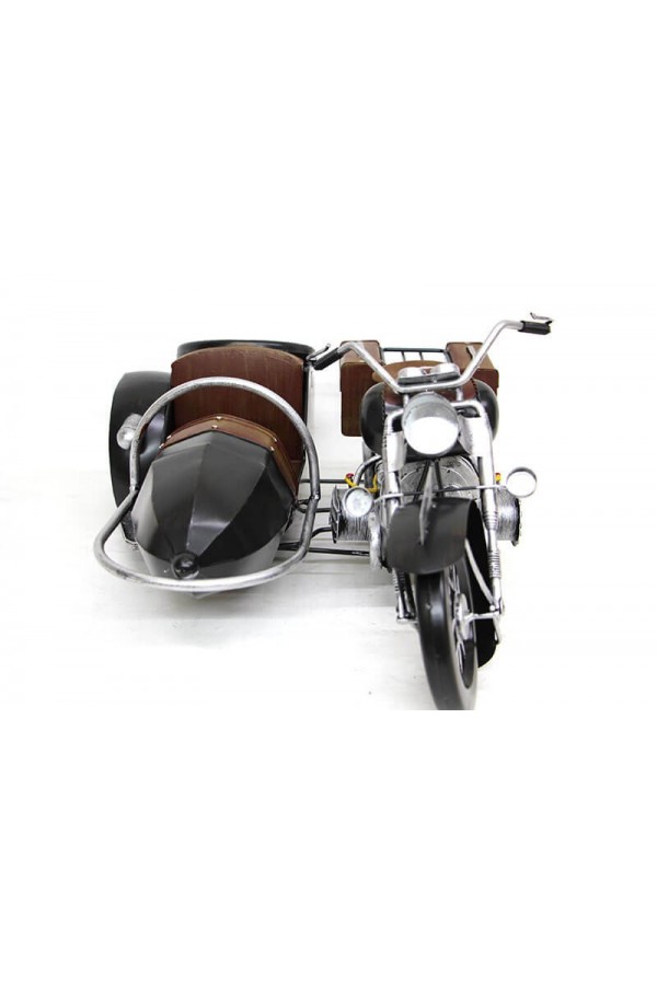 Dekoratif Metal Motosiklet Sepetli