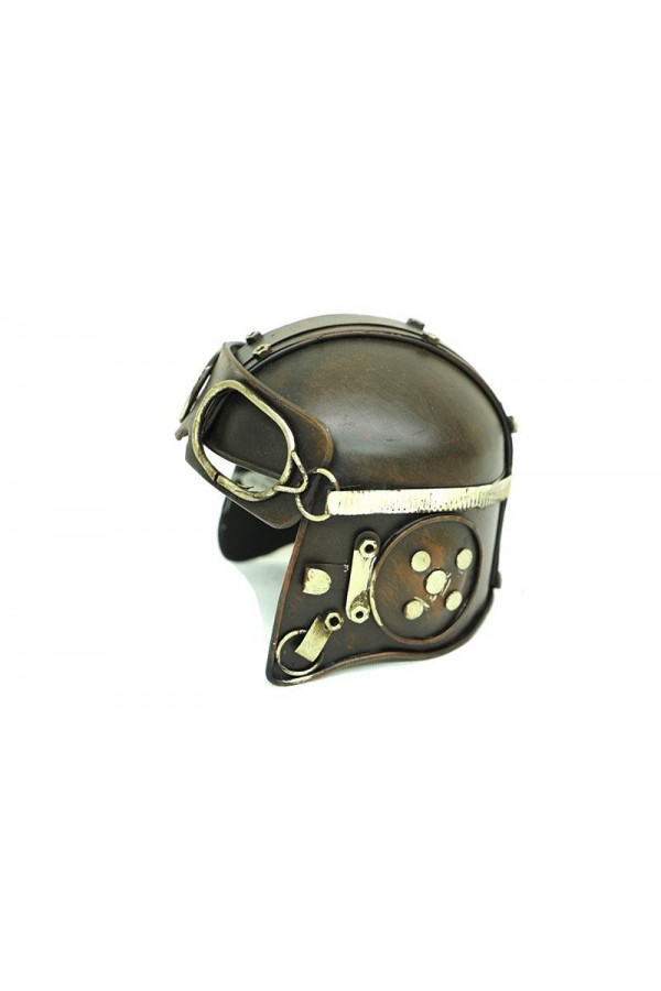 Dekoratif Metal Pilot Kaskı Biblo Vintage Dekoratif Hediyelik