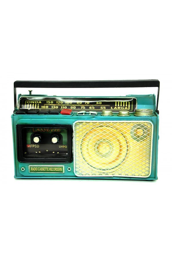 Dekoratif Metal Radyo Kumbara Vintage Biblo Hediyelik