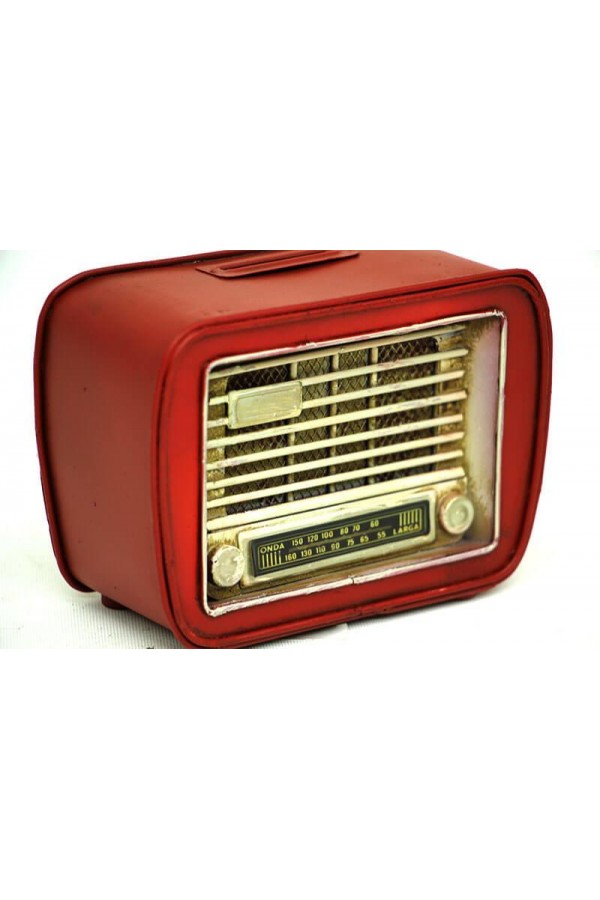Dekoratif Metal Radyo Kumbara Vintage Ev Ofis Hediyelik