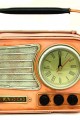 Dekoratif Metal Radyo Saat Masa Saati Vintage Ev Ofis Hediyelik