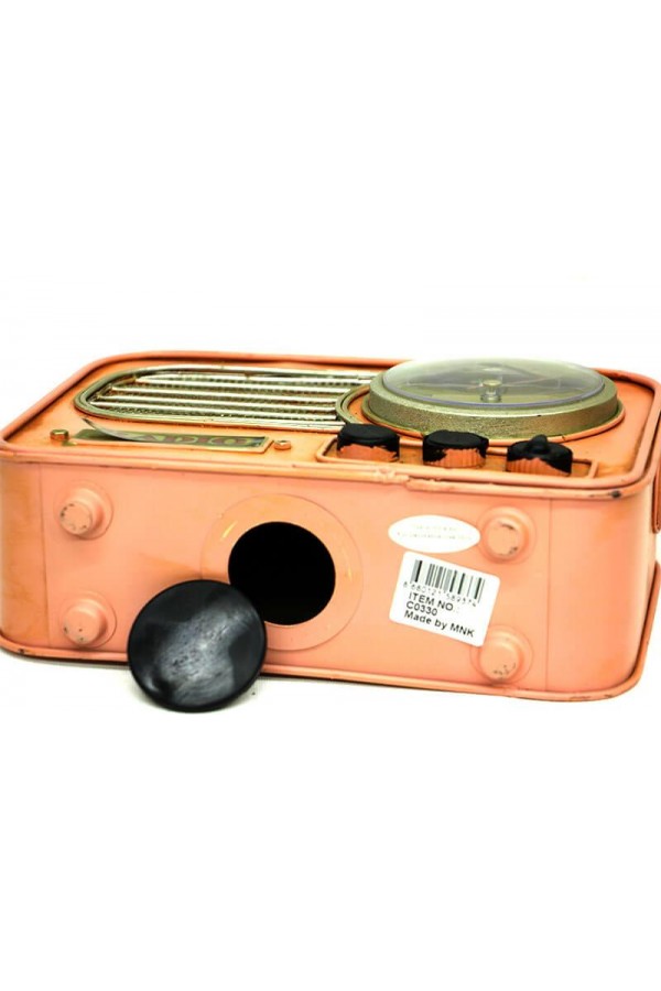 Dekoratif Metal Radyo Saat Masa Saati Vintage Ev Ofis Hediyelik