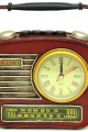 Dekoratif Metal Radyo Saatli Kumbara Vintage Biblo Hediyelik