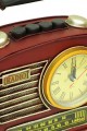 Dekoratif Metal Radyo Saatli Kumbara Vintage Biblo Hediyelik