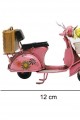 Dekoratif Metal Scooter Önü Sepetli