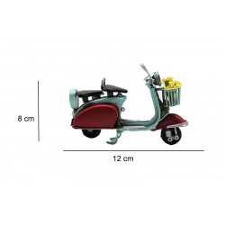 Dekoratif Metal Scooter Önü Sepetli