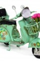 Dekoratif Metal Scooter Sepetli