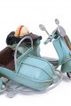 Dekoratif Metal Scooter Sepetli Vintage Biblo Ev Ofis Hediyelik