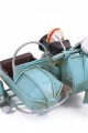 Dekoratif Metal Scooter Sepetli Vintage Biblo Ev Ofis Hediyelik