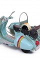 Dekoratif Metal Scooter Sepetli Vintage Biblo Ev Ofis Hediyelik
