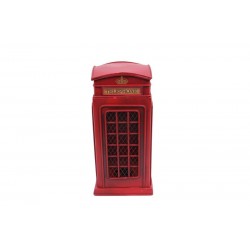 Dekoratif Metal Telefon Kulübesi Kumbaralı Biblo Hediyelik Kumbara