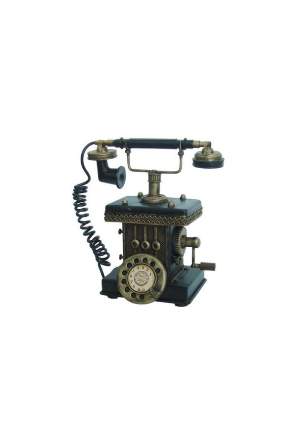 Dekoratif Metal Telefon Kumbaralı Kumbara Biblo Hediyelik