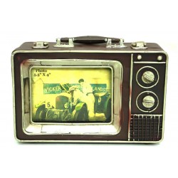 Dekoratif Metal Televizyon Bavul Vintage Biblo Hediyelik Dekoratif Metal Televizyon Bavul Vintage Biblo Hediyelik