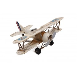 Dekoratif Metal Uçak Çift Kanatlı