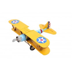 Dekoratif Metal Uçak Çift Kanatlı Biblo Dekoratif Hediyelik Dekoratif Metal Uçak Çift Kanatlı Biblo Dekoratif Hediyelik