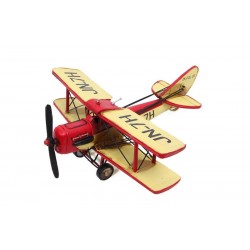 Dekoratif Metal Uçak Çift Kanatlı Biblo Dekoratif Hediyelik Dekoratif Metal Uçak Çift Kanatlı Biblo Dekoratif Hediyelik