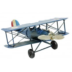 Dekoratif Metal Uçak Çift Kanatlı Biblo Dekoratif Hediyelik