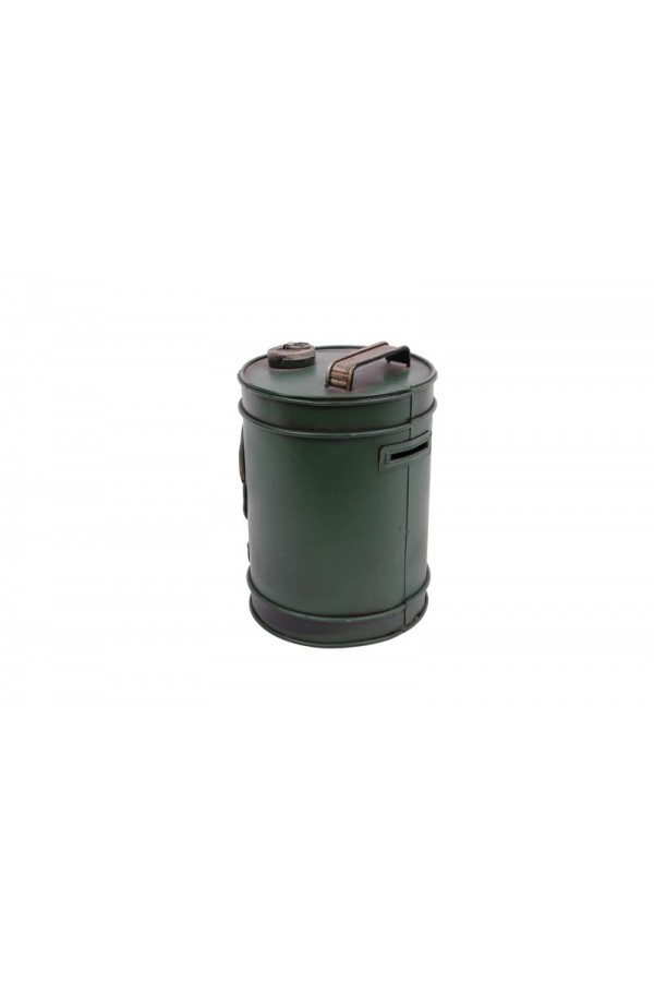 Dekoratif Metal Yakıt Bidonu Kumbaralı Biblo