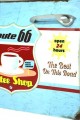 Dekoratif Route 66 CoffeeTemalı Mavi Araba Kapısı Ayna