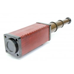 Deri Kaplama Eskitme Kare Dürbün Dekoratif Hediyelik