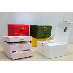 Deri Kaplamalı Makyaj Ve Takı Kutusu Deri Kaplamalı Makyaj Ve Takı Kutusu