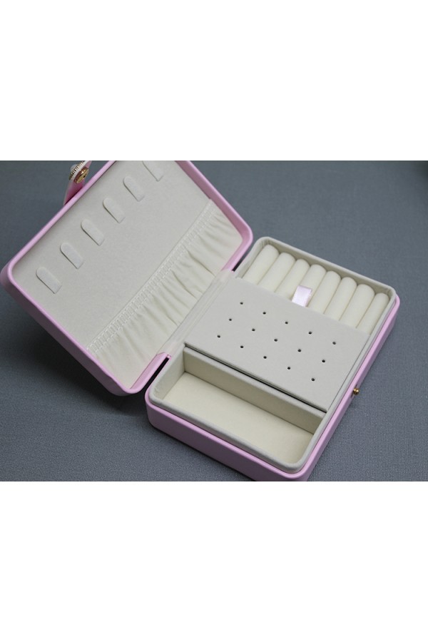 Deri Kaplamalı Makyaj Ve Takı Kutusu