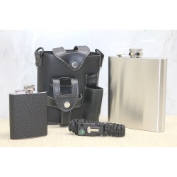 Deri Kılıflı Matara Seti Deri Kılıflı Matara Seti