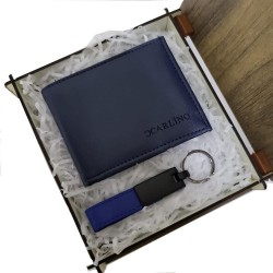 Deri Mavi Anahtarlık Cüzdan Set Dekoratif Hediyelik Deri Mavi Anahtarlık Cüzdan Set Dekoratif Hediyelik