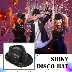 Siyah Payetli Fötr Şapka Yetişkin Boy Siyah Payetli Fötr Şapka Yetişkin Boy