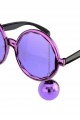 Disko Toplu Küpeli Parti Gözlüğü Mor Renk 15x16 cm