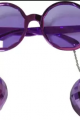 Disko Toplu Küpeli Parti Gözlüğü Mor Renk 15x16 cm