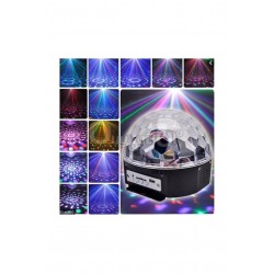 Disko Topu Müzik Çalar Renkli Lazer Işıklı Bluetooth Sese Duyarlı Işıklar Disko