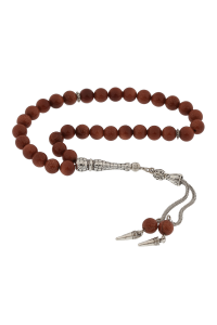 ​Doğaltaş Metal Püsküllü Kahverengi Yıldız Taşı Tesbih