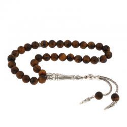 Doğaltaş Metal Püsküllü Kaplangözü Taşı Tesbih Doğaltaş Metal Püsküllü Kaplangözü Taşı Tesbih