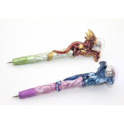 Dragonlu Polyester Işıklı Tükenmez Kalem