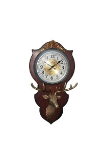 Duvara Asmalı Geyik Saat Dekoratif Hediyelik