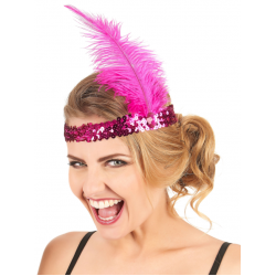 Fuşya Renk Çarliston Saç Bandı Fuşya Renk Çarliston Saç Bandı