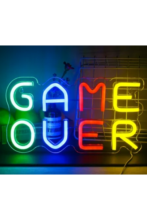 GAME OVER Yazılı Neon Led