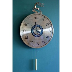 Geyikli Duvar Saati Sarkaçlı Alk1585 Dekoratif Hediyelik Geyikli Duvar Saati Sarkaçlı Alk1585 Dekoratif Hediyelik