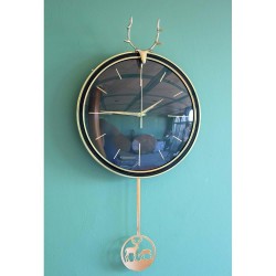 Geyikli Sarkaçlı Duvar Saati Alk1583 Dekoratif Hediyelik Geyikli Sarkaçlı Duvar Saati Alk1583 Dekoratif Hediyelik