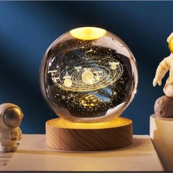Gezegenler Renk Değiştiren Işıklı Cam Küre 6cm Gezegenler Renk Değiştiren Işıklı Cam Küre 6cm