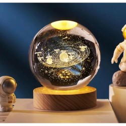 Gezegenler Renk Değiştiren Işıklı Cam Küre 8cm Gezegenler Renk Değiştiren Işıklı Cam Küre 8cm