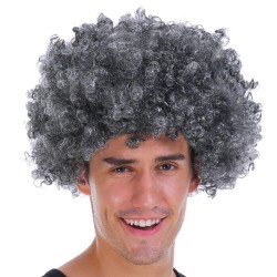 Gri Renk Kabarık Bonus Peruk Afro Takma Saç Gri Renk Kabarık Bonus Peruk Afro Takma Saç