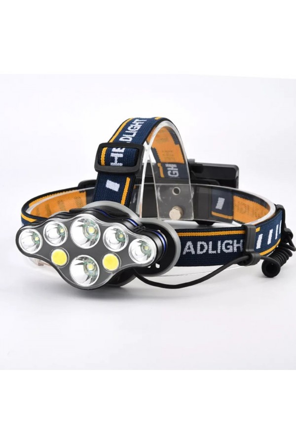 Güçlü USB Şarj Edilebilir Profesyonel 8 Modlu 6000 Lümen 8 LED Su Geçirmez Kafa Lambası Güçlü USB Şarj Edilebilir Profesyonel 8 Modlu 6000 Lümen 8 LED Su Geçirmez Kafa Lambası