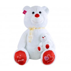 Gülen Yavrulu Ayı 95 cm Pelüş Ayı Sevgiliye Hediye Gülen Yavrulu Ayı 95 cm Pelüş Ayı Sevgiliye Hediye