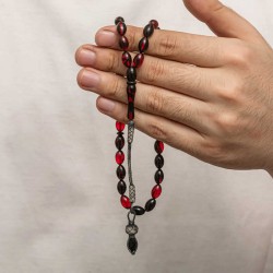 Gümüş 1000 Ayar Kazaz Püsküllü Sıkma Kehribar Tesbih Gümüş 1000 Ayar Kazaz Püsküllü Sıkma Kehribar Tesbih